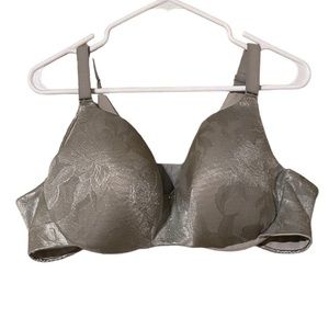 Cacique Bra 46C Gray Lightly Lined Wire Lane Bryant Comfort